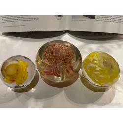 Conjunto de Tres Pisapapeles de Cristal de Murano - Decoración Vintage Coleccionable