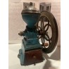 Antiguo Molinillo de Café Original - Pieza Decorativa Vintage Azul con Manivela
