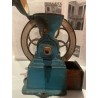Antiguo Molinillo de Café Original - Pieza Decorativa Vintage Azul con Manivela
