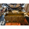 Tintero Victoriano de Bronce con Doble Recipiente - Escritorio Antiguo Siglo XIX