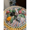 Cesta Cerámica Manises Vintage - Canasto Decorativo Policromado con Tapa
