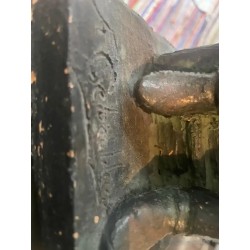 Escultura Antigua Guitarrista - Figura Terracota Firmada Arte Español Vintage