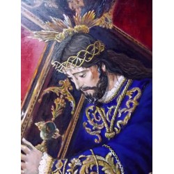 Óleo Cristo Nazareno El Abuelo - Cuadro Religioso Semana Santa Marco Dorado