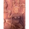 Relieve Terracota Apsaras Templo Khmer - Arte Asiático Antiguo Enmarcado