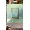Marco Vintage Opalina Verde Menta - Portafotos Antiguo Cristal y Metal