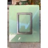 Marco Vintage Opalina Verde Menta - Portafotos Antiguo Cristal y Metal