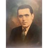Retrato masculino en Madera, 40x29.5 cm