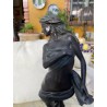 Figura Femenina Art Deco Negra - Escultura Mujer Elegante Estilo Vintage
