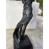 Figura Femenina Art Deco Negra - Escultura Mujer Elegante Estilo Vintage