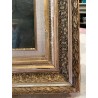 Obra de Arte Antigua - Oleo Original del Siglo XIX en Marco Dorado Ornamental