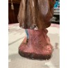 Figura Escultórica Policromada - Arte Decorativo Vintage de Personaje Histórico