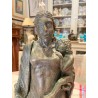 Escultura de Terracota Policromada - Maternidad Artística Vintage