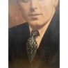 Retrato masculino en Madera, 40x29.5 cm