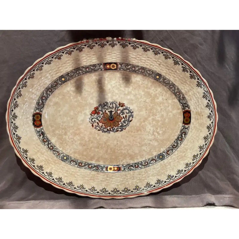 Bandeja Decorativa Vintage con Diseño Floral Intrincado - Estilo Inglés Tradicional Bandeja Decorativa Vintage con Diseño Floral Intrincado - Estilo Inglés Tradicional