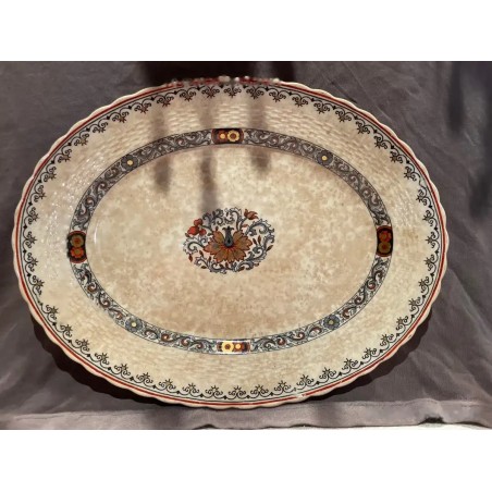Bandeja Decorativa Vintage con Diseño Floral Intrincado - Estilo Inglés Tradicional