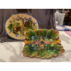 Conjunto de Bandejas Decorativas de Cerámica - Arte Vintage con Diseños Naturales