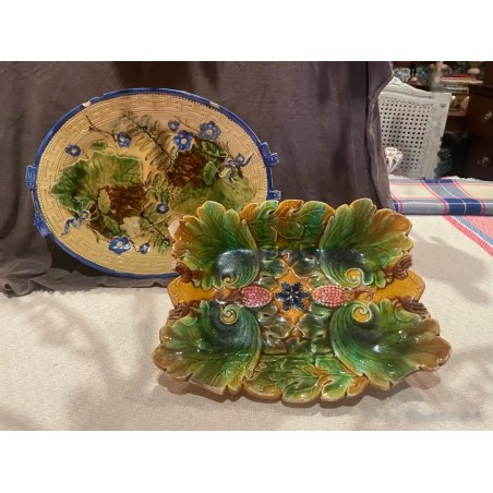 Conjunto de Bandejas Decorativas de Cerámica - Arte Vintage con Diseños Naturales