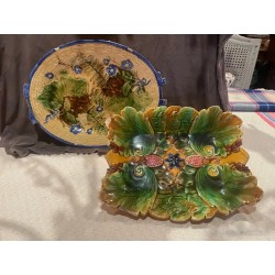 Conjunto de Bandejas Decorativas de Cerámica - Arte Vintage con Diseños Naturales