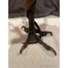 Escultura Decorativa Vintage - Centro de Mesa con Base de Bronce y Concha Natural