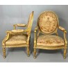 Par de Sillones Luis XVI - Obra Maestra de Tapicería y Ebanistería Francesa