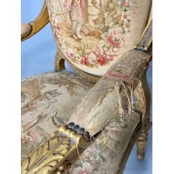 Par de Sillones Luis XVI - Obra Maestra de Tapicería y Ebanistería Francesa