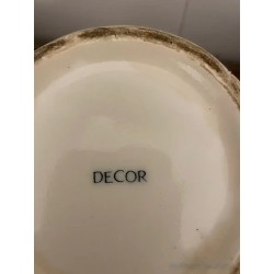 Conjunto de Tres Tarros de Farmacia Antiguos - Cerámica Blanca con Decoración Heráldica en Azul