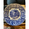 Elegante Plato Decorativo Cartuja Azul Cobalto - Pieza de Colección Vintage
