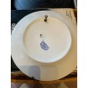 Elegante Plato Decorativo Cartuja Azul Cobalto - Pieza de Colección Vintage