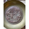 Elegante Centro de Mesa Plateado - Frutero Vintage con Base de Bronce Ornamentada