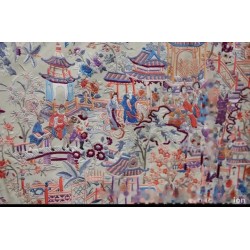 Elegante Mantón de Manila Vintage - Seda China Bordada Principios Siglo XX