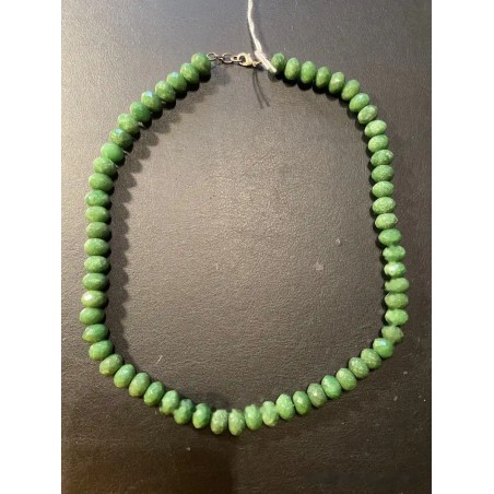 Collar de Granates Verdes Facetados - Joya Natural con Brillo y Color Único