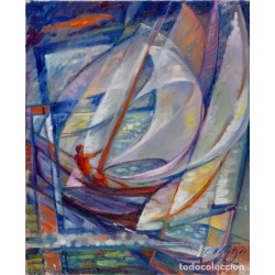 Veleros de Antoni Rotger Vilar - Obra Paisajística Mediterránea