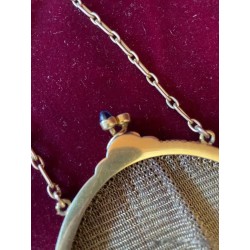 Elegante Bolso de Malla Vintage en Plata - Pieza de Colección Art Déco
