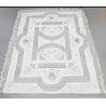 Colcha Artesanal de Hilo Marfil - Obra Maestra del Encaje de Bolillos