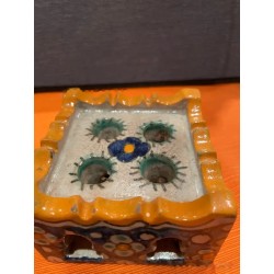 Tintero Antiguo de Cerámica - Diseño Árabe Mudéjar Tradicional