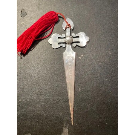 Elegante Marca Páginas Plata Cruz de Santiago - Joya Coleccionista Único