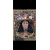 Virgen del Rocío - Obra Artística en Óleo y Tapiz con Detalles Florales