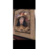Virgen del Rocío - Obra Artística en Óleo y Tapiz con Detalles Florales