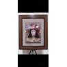 Virgen del Rocío - Obra Artística en Óleo y Tapiz con Detalles Florales