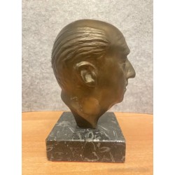 Busto del general Francisco Franco en bronce - Escultura histórica
