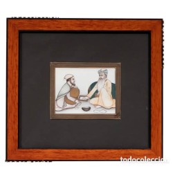 Escena Comercial Tradicional - Miniatura Mogol de Vendedor de Joyas