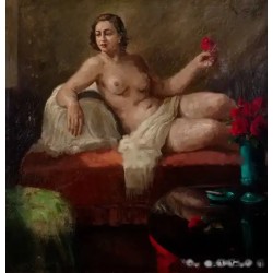 Retrato Pictórico de Modelo - Obra Maestra de Rafael Cardells Camarlench