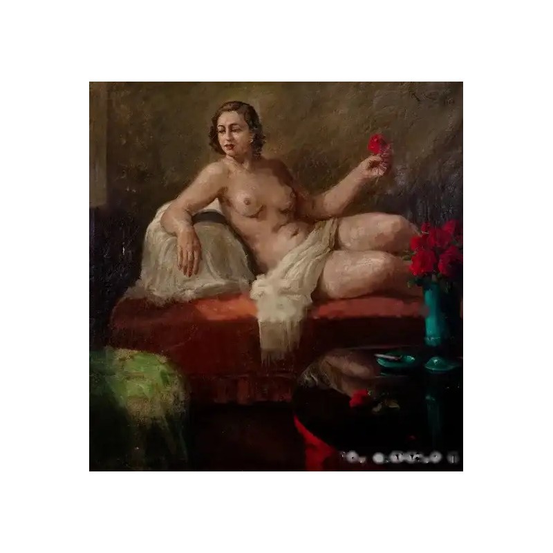 Retrato Pictórico de Modelo - Obra Maestra de Rafael Cardells Camarlench