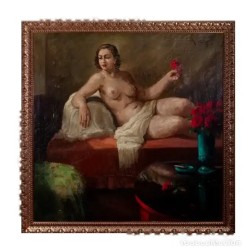 Retrato Pictórico de Modelo - Obra Maestra de Rafael Cardells Camarlench