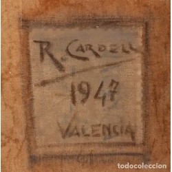 Retrato Pictórico de Modelo - Obra Maestra de Rafael Cardells Camarlench