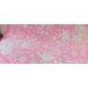 Mantón de Manila Vintage Seda Rosa con Bordado Floral - Flecos de Macramé