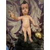 Talla Antigua del Niño Jesús con Peana - Escultura Religiosa Siglo XVIII