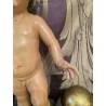 Talla Antigua del Niño Jesús con Peana - Escultura Religiosa Siglo XVIII