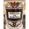 Albarelo o bote de farmacia, decorado en cerámica