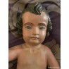 Talla Antigua del Niño Jesús con Peana - Escultura Religiosa Siglo XVIII
